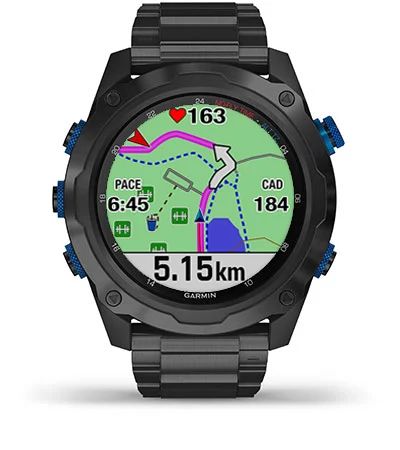 Комплект умные часы Garmin Descent MK2I, титановые с DLC-покрытием и черным ремешком + датчик Descent T1