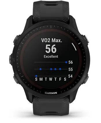 Умные часы Garmin Forerunner 955 с черным ремешком